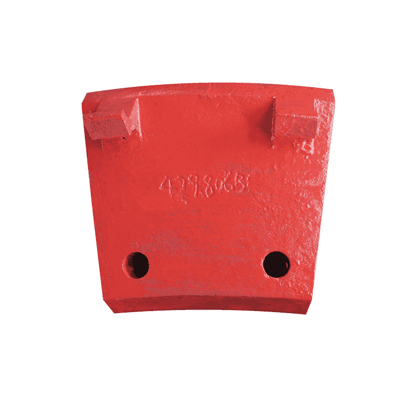 Seitenschutz aus hochmanganhaltigem Backenbrecherstahl